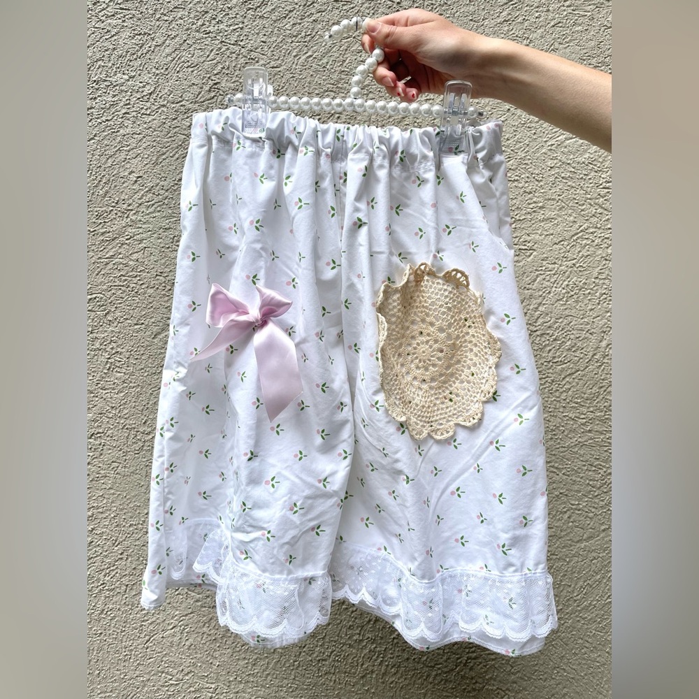 Shabbychic cotton floral bloomer pantaloon style lace shorts